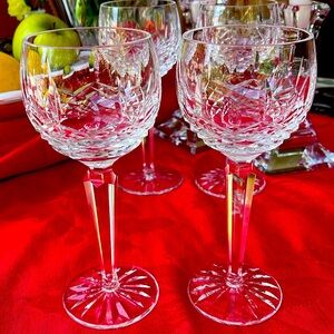 Set of 2 Vintage Waterford Crystal Kenmare Hock Wine Glasses